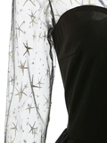 Black 1950s Reindeer Lace Mesh Dress