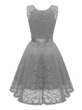 1950s Lace Floral Bow Dress