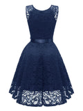 1950s Lace Floral Bow Dress