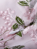 Pink 1950s Floral Embroidery Dress