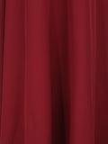 Wine Red 1950s Off Shoulder Maxi Dress