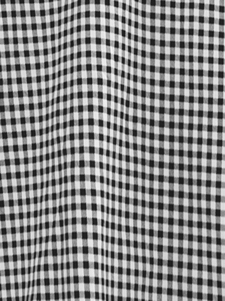 Gray 1950s Plaid Swing Dress