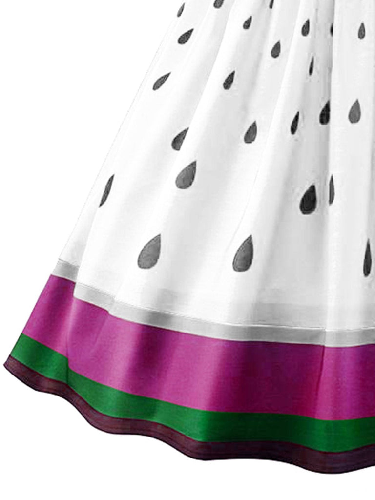 1950s Fruit Watermelon Swing Dress