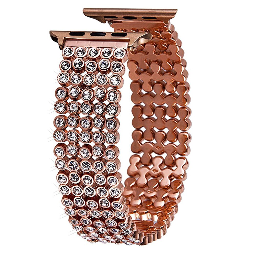 Diamond Strap for Apple Watch Band 7 6 41mm 45mm 38/42mm 40/44mm Jewelry Bracelet for iWatch Series 7 SE 5 3 Metal Bands