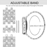 Women Diamond Case + Strap for Apple Watch Band 7 6 41mm 45mm 40mm 44mm Metal Bracelet for iWatch Series 7 SE 3 Jewelry Cover