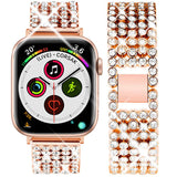 Diamond Strap for Apple Watch Band 7 6 41mm 45mm 38/42mm 40/44mm Jewelry Bracelet for iWatch Series 7 SE 5 3 Metal Bands