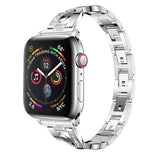 316L Stainless steel band For Apple Watch 44mm 40mm 38mm 42mm Metal Rhinestone watchband bracelet iWatch series 3 4 5 se 6 strap