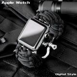 Nylon strap For Apple watch band 44mm 40mm 45mm 41mm 42mm 38mm Outdoors Sport Survival Rope Bracelet iWatch series 3 4 5 se 6 7