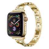 316L Stainless steel band For Apple Watch 44mm 40mm 38mm 42mm Metal Rhinestone watchband bracelet iWatch series 3 4 5 se 6 strap