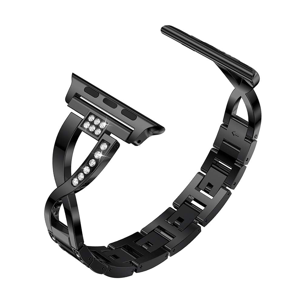 316L Stainless steel band For Apple Watch 44mm 40mm 38mm 42mm Metal Rhinestone watchband bracelet iWatch series 3 4 5 se 6 strap
