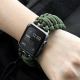 Nylon strap For Apple watch band 44mm 40mm 45mm 41mm 42mm 38mm Outdoors Sport Survival Rope Bracelet iWatch series 3 4 5 se 6 7