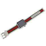Accessories Apple Watch Band Strap Striped Nylon & Leather, Fits Series  44mm/ 40mm/ 42mm/ 38mm  iwatch Series 1 2 3 4