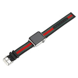Accessories Apple Watch Band Strap Striped Nylon & Leather, Fits Series  44mm/ 40mm/ 42mm/ 38mm  iwatch Series 1 2 3 4