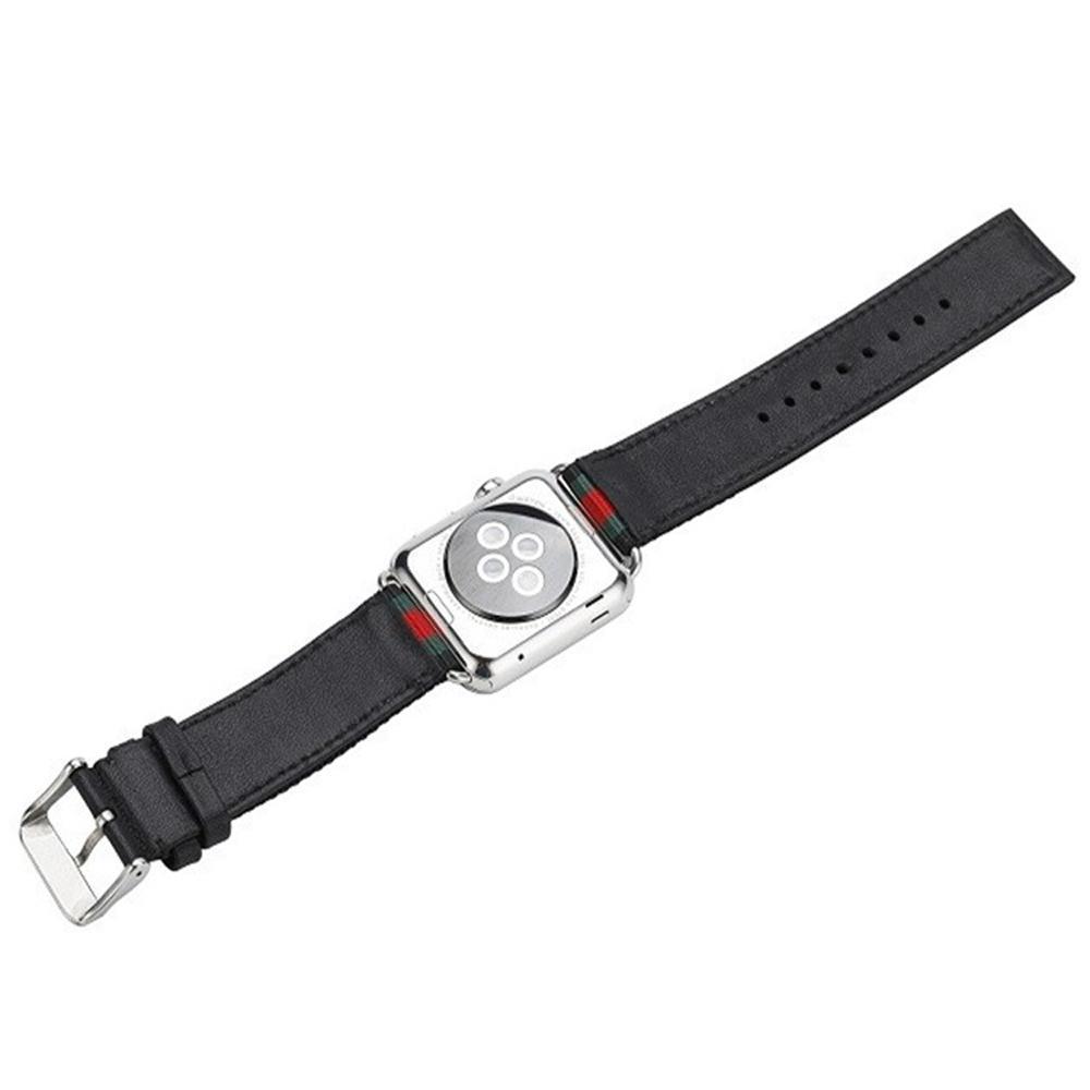 Accessories Apple Watch Band Strap Striped Nylon & Leather, Fits Series  44mm/ 40mm/ 42mm/ 38mm  iwatch Series 1 2 3 4