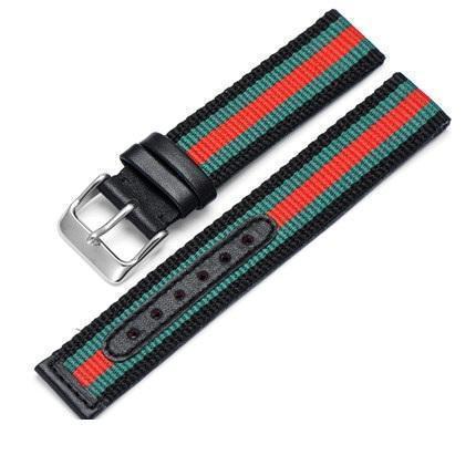 Accessories Apple Watch Band Strap Striped Nylon & Leather, Fits Series  44mm/ 40mm/ 42mm/ 38mm  iwatch Series 1 2 3 4