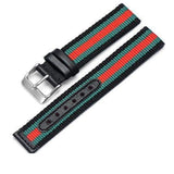 Accessories Apple Watch Band Strap Striped Nylon & Leather, Fits Series  44mm/ 40mm/ 42mm/ 38mm  iwatch Series 1 2 3 4