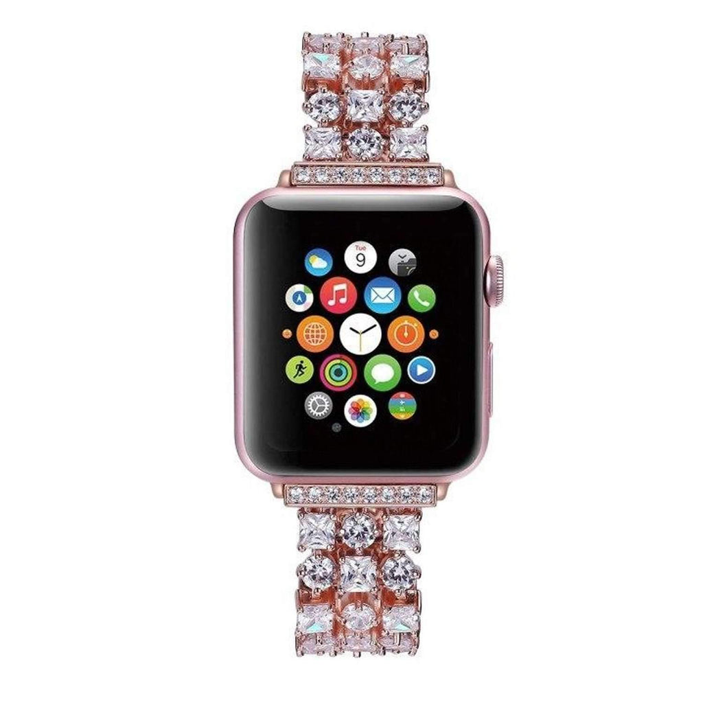 Accessories Apple Watch crystal band, Luxury Bling Diamond Bracelet,  Rhinestone Stainless Steel Strap 44mm/ 40mm/ 42mm/ 38mm, iWatch Series 1 2 3 4