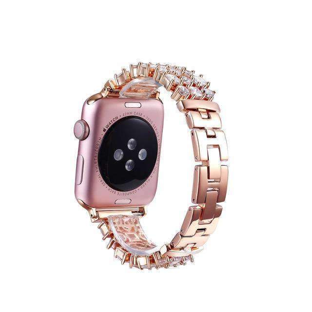 Accessories Apple Watch crystal band, Luxury Bling Diamond Bracelet,  Rhinestone Stainless Steel Strap 44mm/ 40mm/ 42mm/ 38mm, iWatch Series 1 2 3 4