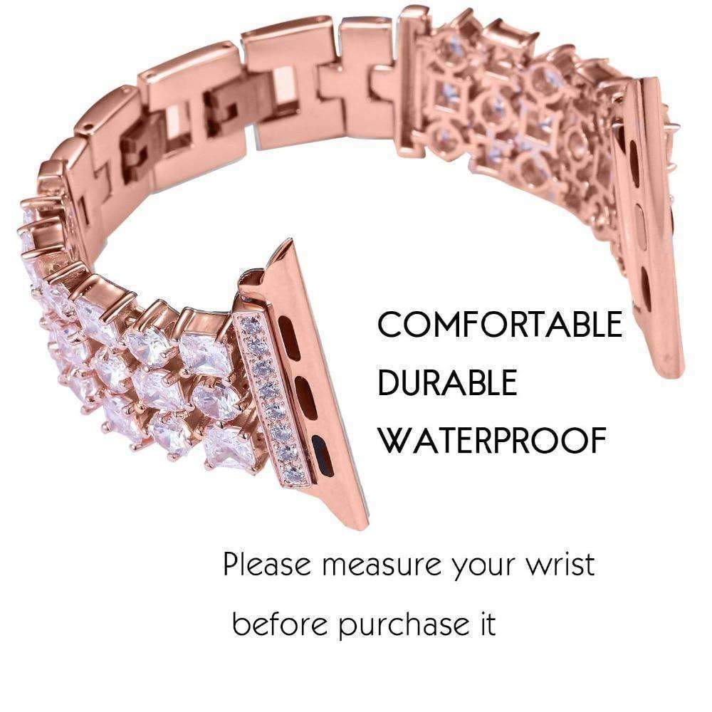 Accessories Apple Watch crystal band, Luxury Bling Diamond Bracelet,  Rhinestone Stainless Steel Strap 44mm/ 40mm/ 42mm/ 38mm, iWatch Series 1 2 3 4