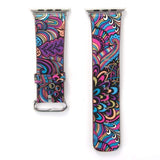 Accessories Apple Watch leather flower print band strap, 44mm/ 40mm/ 42mm/ 38mm Series 1 2 3 4