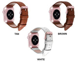 Accessories Apple Watch Series 5 4 3 2 Band, Best iWatch Genuine Leather simple Watchband, Rose Gold Adaptor connector & buckle for 38mm, 40mm, 42mm, 44mm