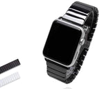 Accessories Apple Watch Series 5 4 3 2 Band, Ceramic link, Luxury Butterfly Clasp Loop Strap Black & white 38mm, 40mm, 42mm, 44mm - US Fast Shipping