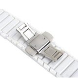 Accessories Apple Watch Series 5 4 3 2 Band, Ceramic link, Luxury Butterfly Clasp Loop Strap Black & white 38mm, 40mm, 42mm, 44mm - US Fast Shipping