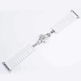 Accessories Apple Watch Series 5 4 3 2 Band, Ceramic link, Luxury Butterfly Clasp Loop Strap Black & white 38mm, 40mm, 42mm, 44mm - US Fast Shipping