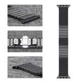 Accessories Apple Watch Series 5 4 3 2 Band, Ceramic link, Luxury Butterfly Clasp Loop Strap Black & white 38mm, 40mm, 42mm, 44mm - US Fast Shipping
