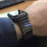 Accessories Apple Watch Series 5 4 3 2 Band, Ceramic link, Luxury Butterfly Clasp Loop Strap Black & white 38mm, 40mm, 42mm, 44mm - US Fast Shipping