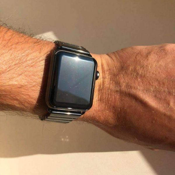 Accessories Apple Watch Series 5 4 3 2 Band, Ceramic link, Luxury Butterfly Clasp Loop Strap Black & white 38mm, 40mm, 42mm, 44mm - US Fast Shipping