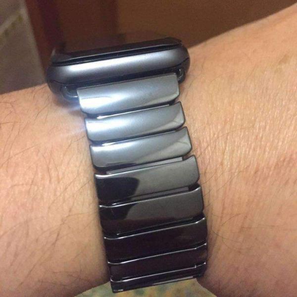 Accessories Apple Watch Series 5 4 3 2 Band, Ceramic link, Luxury Butterfly Clasp Loop Strap Black & white 38mm, 40mm, 42mm, 44mm - US Fast Shipping