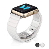 Accessories Apple Watch Series 5 4 3 2 Band, Ceramic link, Luxury Butterfly Clasp Loop Strap Black & white 38mm, 40mm, 42mm, 44mm - US Fast Shipping