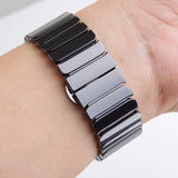 Accessories Apple Watch Series 5 4 3 2 Band, Ceramic link, Luxury Butterfly Clasp Loop Strap Black & white 38mm, 40mm, 42mm, 44mm - US Fast Shipping