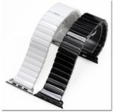 Accessories Apple Watch Series 5 4 3 2 Band, Ceramic link, Luxury Butterfly Clasp Loop Strap Black & white 38mm, 40mm, 42mm, 44mm - US Fast Shipping