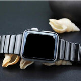 Accessories Apple Watch Series 5 4 3 2 Band, Ceramic link, Luxury Butterfly Clasp Loop Strap Black & white 38mm, 40mm, 42mm, 44mm - US Fast Shipping