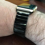 Accessories Apple Watch Series 5 4 3 2 Band, Ceramic link, Luxury Butterfly Clasp Loop Strap Black & white 38mm, 40mm, 42mm, 44mm - US Fast Shipping