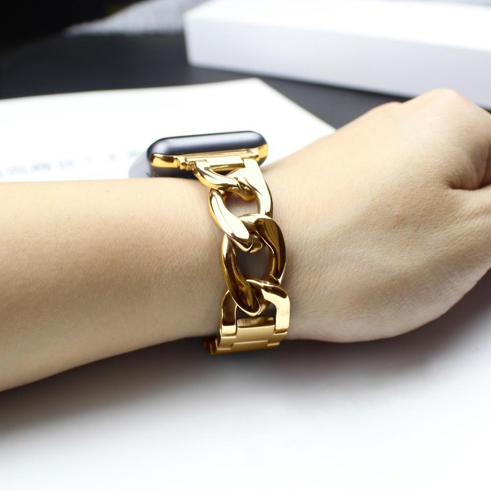 accessories Apple Watch Series 5 4 3 2 Band, Chain link Bracelet Strap Metal Wrist Belt Replacement Clock Watch, 38mm, 40mm, 42mm, 44mm-USA Fast Shipping