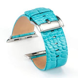 Accessories Apple Watch Series 5 4 3 2 Band, Crocodile Genuine Leather Strap for iWatch 38mm, 40mm, 42mm, 44mm