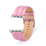 Accessories Apple Watch Series 5 4 3 2 Band, Crocodile Genuine Leather Strap for iWatch 38mm, 40mm, 42mm, 44mm