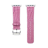 Accessories Apple Watch Series 5 4 3 2 Band, Crocodile Genuine Leather Strap for iWatch 38mm, 40mm, 42mm, 44mm