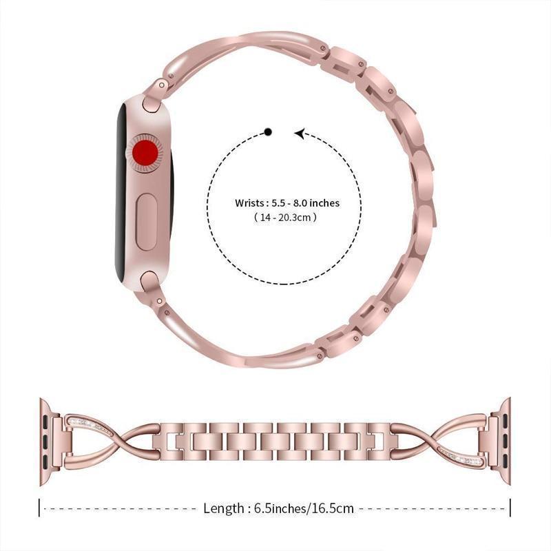 Accessories Apple Watch Series 5 4 3 2 Band, Elegant Crystal bling Rhinestone Bracelet, Stainless Steel for iwatch 38mm, 40mm, 42mm, 44mm - US fast shipping