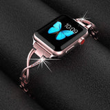 Accessories Apple Watch Series 5 4 3 2 Band, Elegant Crystal bling Rhinestone Bracelet, Stainless Steel for iwatch 38mm, 40mm, 42mm, 44mm - US fast shipping