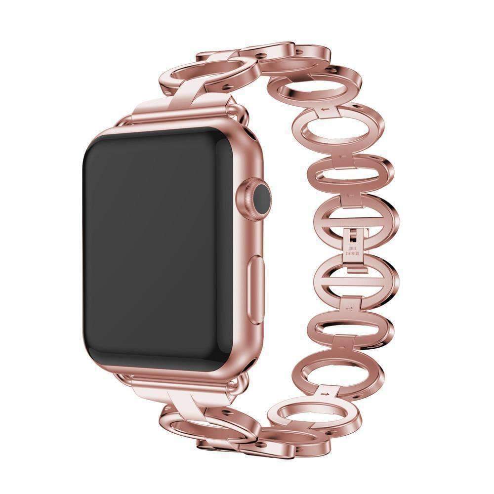 accessories Apple Watch Series 5 4 3 2 Band,  Elliptical Style Wristband, Stainless Steel Metal iWatch Strap 38mm, 40mm, 42mm, 44mm