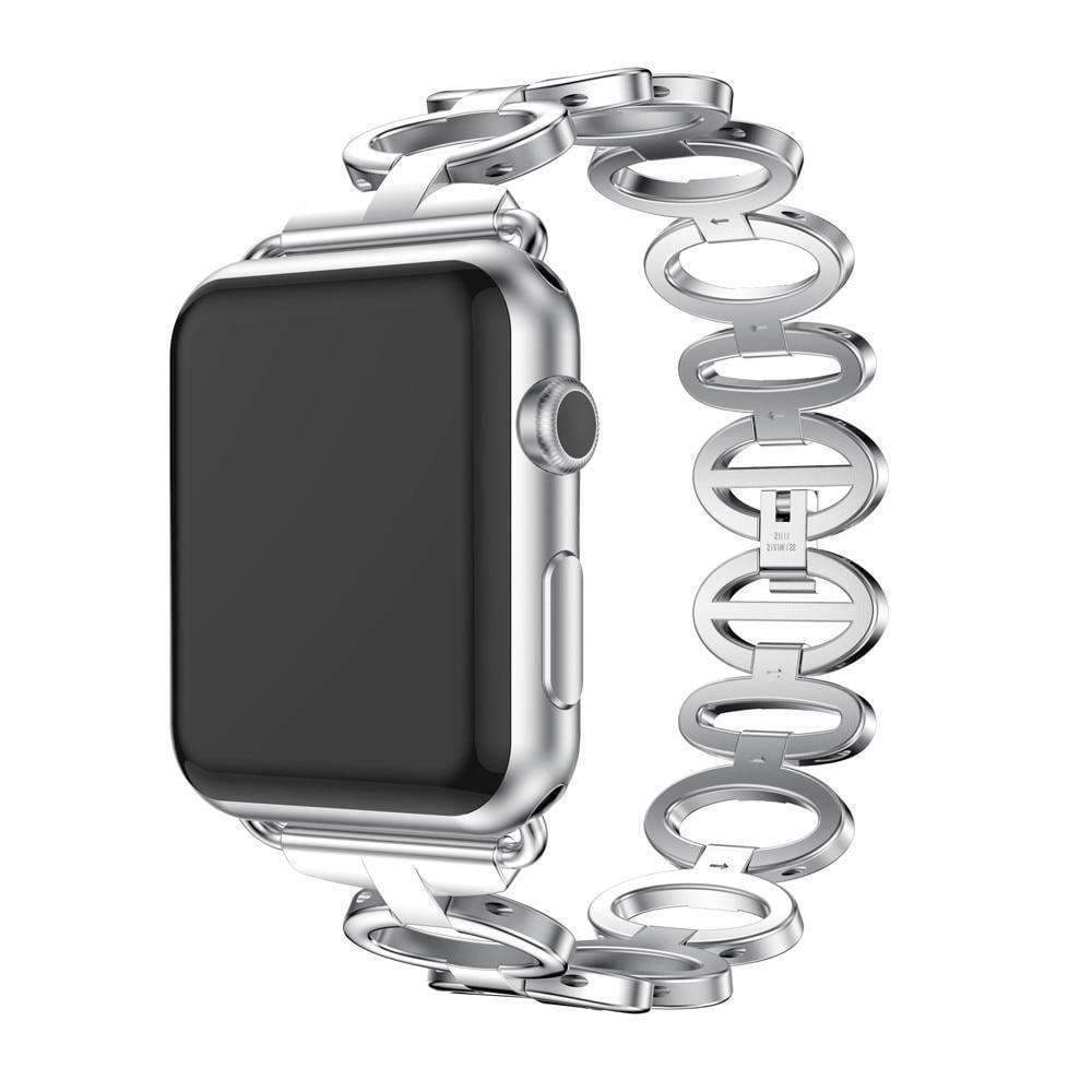 accessories Apple Watch Series 5 4 3 2 Band,  Elliptical Style Wristband, Stainless Steel Metal iWatch Strap 38mm, 40mm, 42mm, 44mm
