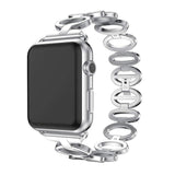 accessories Apple Watch Series 5 4 3 2 Band,  Elliptical Style Wristband, Stainless Steel Metal iWatch Strap 38mm, 40mm, 42mm, 44mm