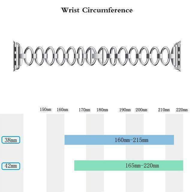 accessories Apple Watch Series 5 4 3 2 Band,  Elliptical Style Wristband, Stainless Steel Metal iWatch Strap 38mm, 40mm, 42mm, 44mm