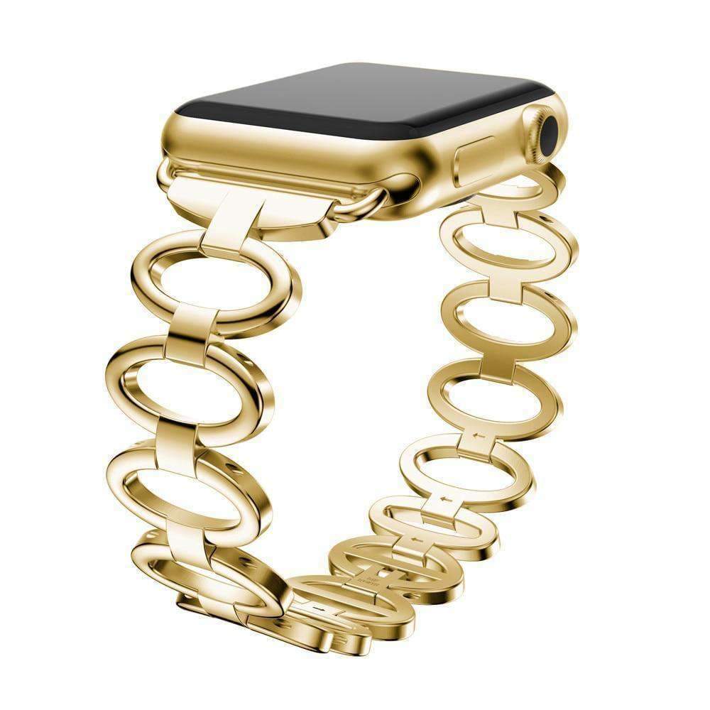 accessories Apple Watch Series 5 4 3 2 Band,  Elliptical Style Wristband, Stainless Steel Metal iWatch Strap 38mm, 40mm, 42mm, 44mm