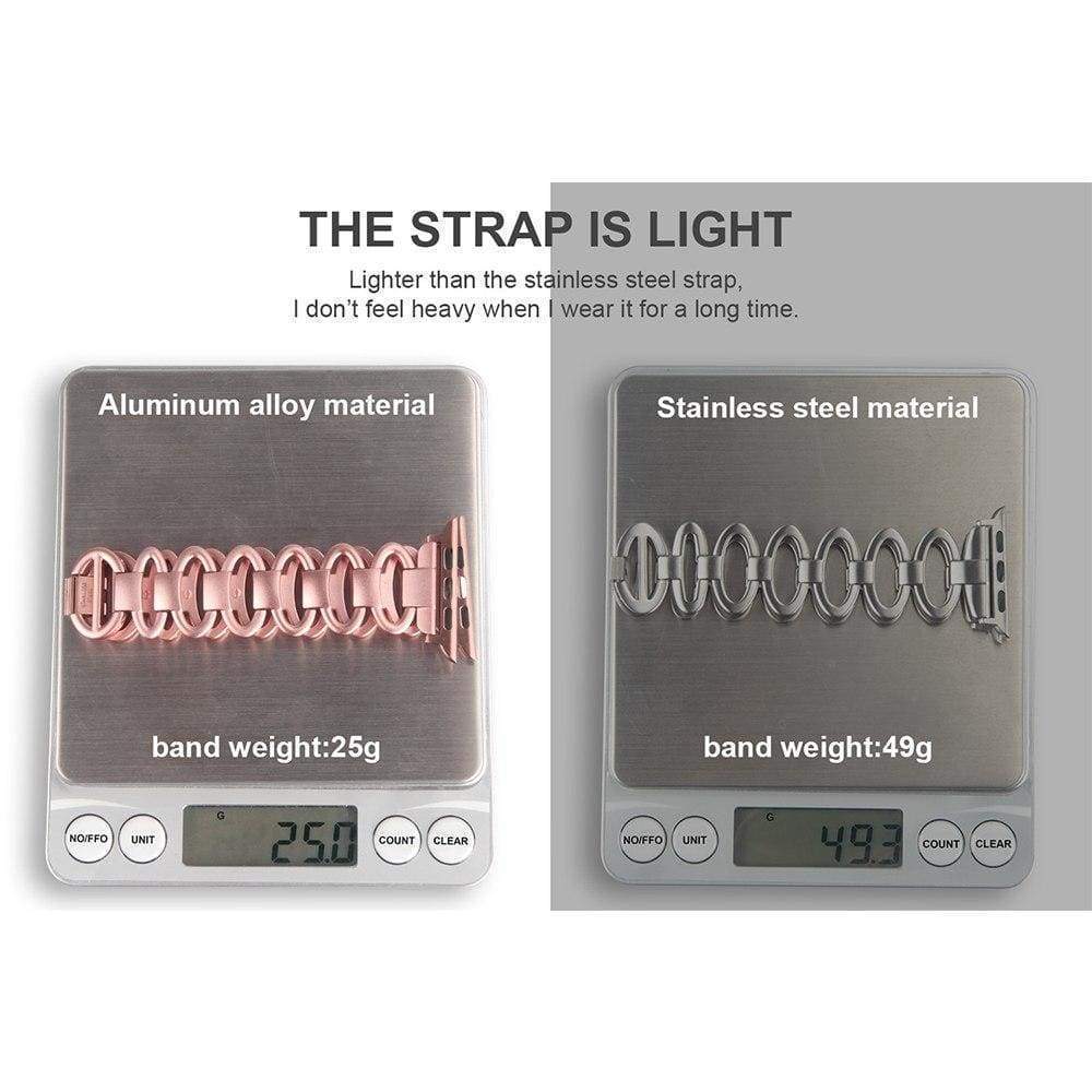 accessories Apple Watch Series 5 4 3 2 Band,  Elliptical Style Wristband, Stainless Steel Metal iWatch Strap 38mm, 40mm, 42mm, 44mm