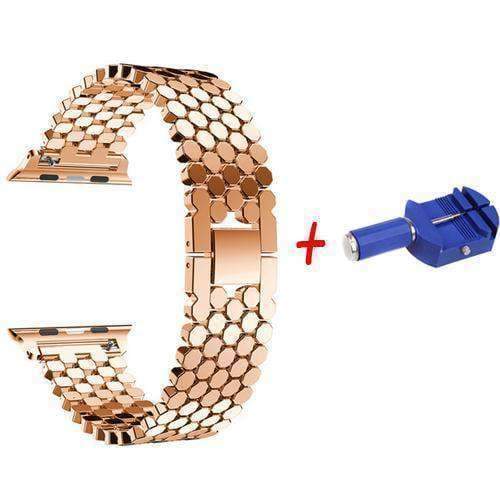 Accessories Apple watch series 5 4 3 2 Band honeycomb Stainless steel iwatch strap, 44mm, 40mm, 42mm, 38mm, US Fast Shipping